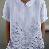 Valentina | Camicia Ricamata a Fiori