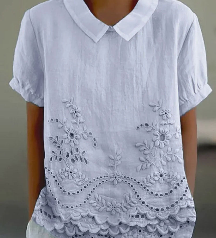 Valentina | Camicia Ricamata a Fiori