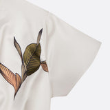 Livia | Abito Midi in Satin a Maniche Corte Bianco
