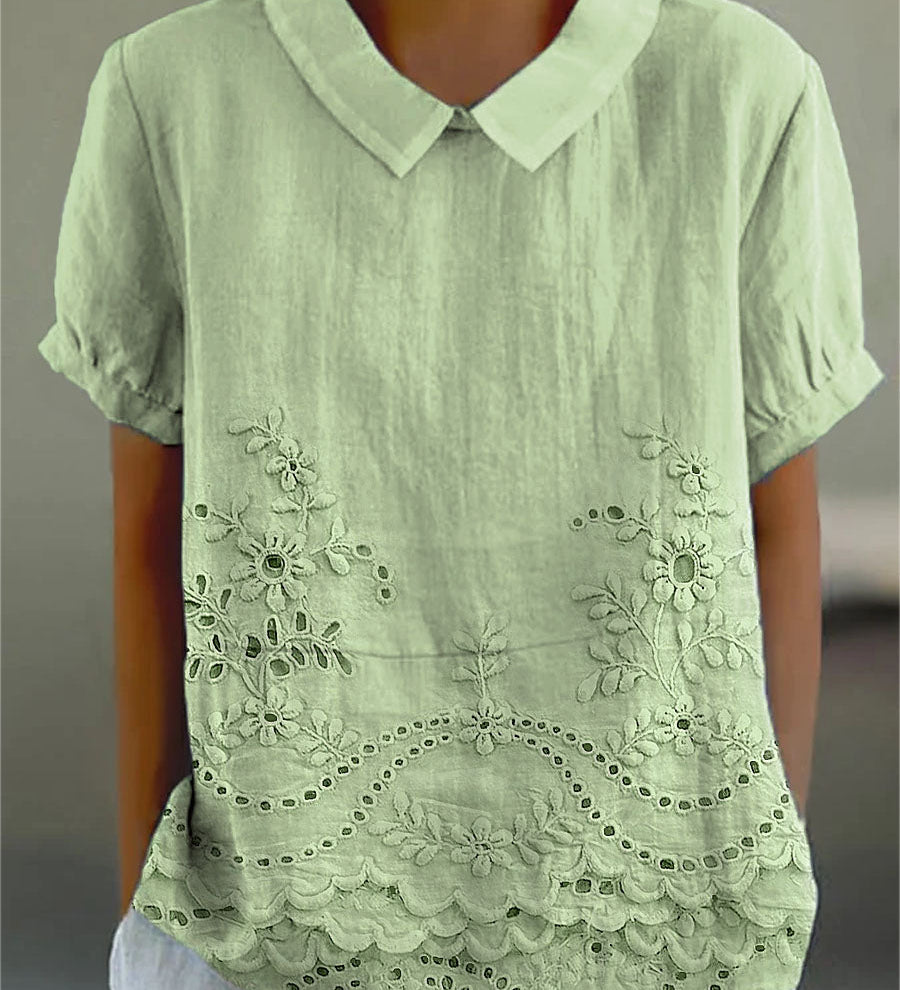 Valentina | Camicia Ricamata a Fiori
