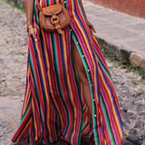 Daniela | Gonna maxi in stampa a righe estive casual