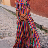 Daniela | Gonna maxi in stampa a righe estive casual