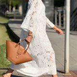 Cristina | Abito Midi Scollo a V Fiori Glamour da Spiaggia