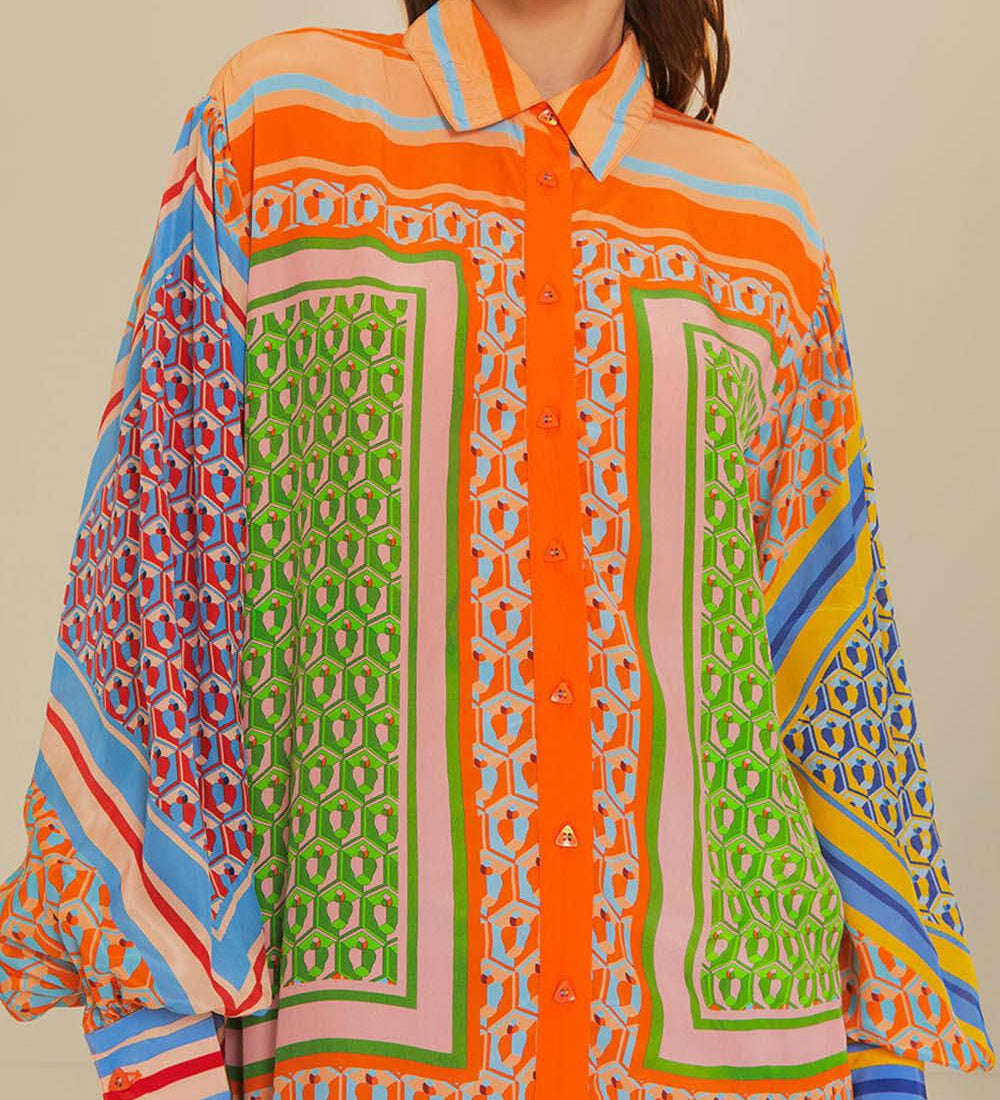 Alice | Camicia Unica Colorata con Look Tropicale