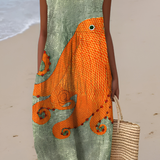 Gaia | Tess Abito Midi Oceanic
