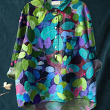 Adriana | Camicia casual da donna con arte del bosco stampata