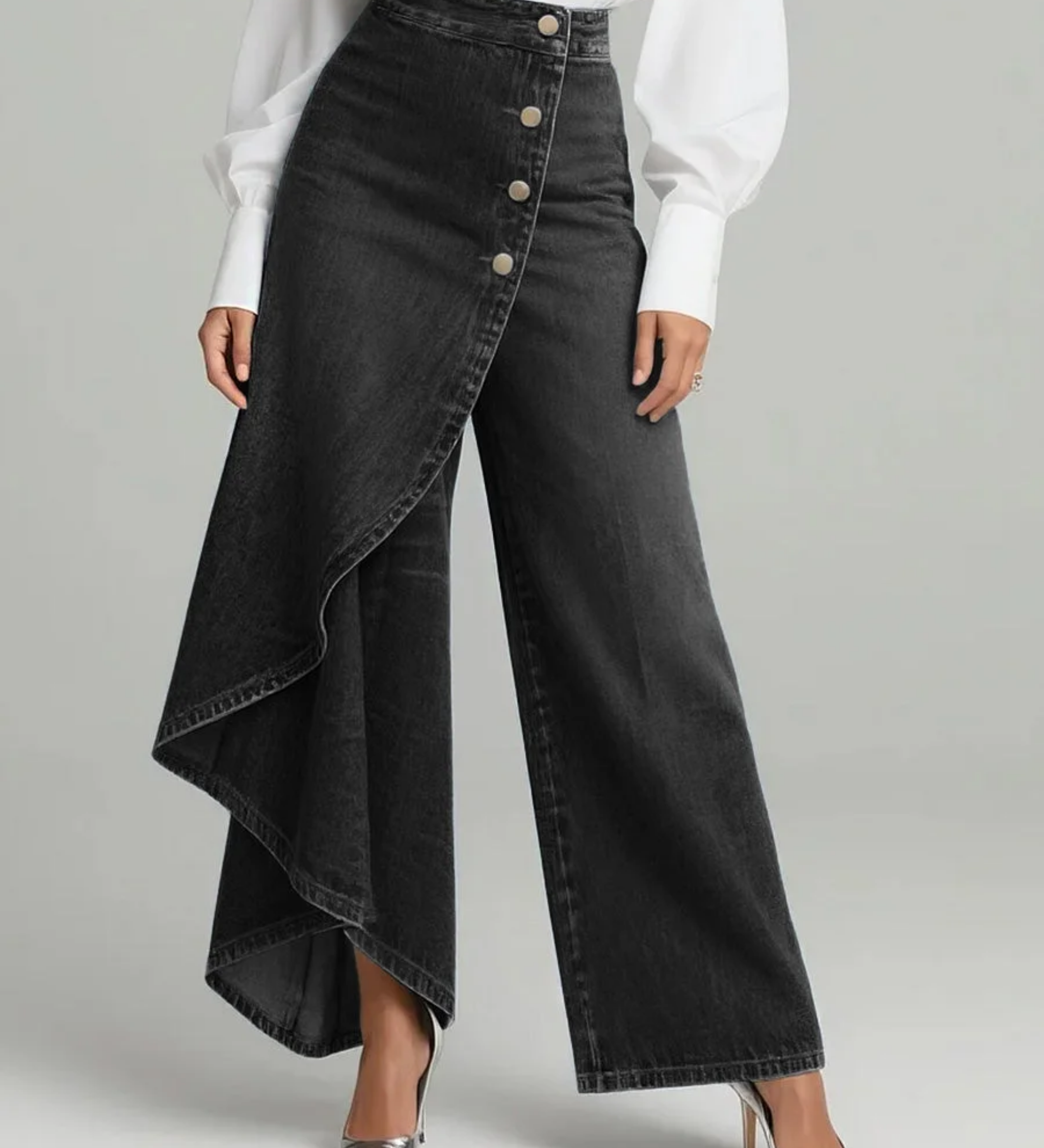 Aurora - Pantaloni avvolgenti in denim