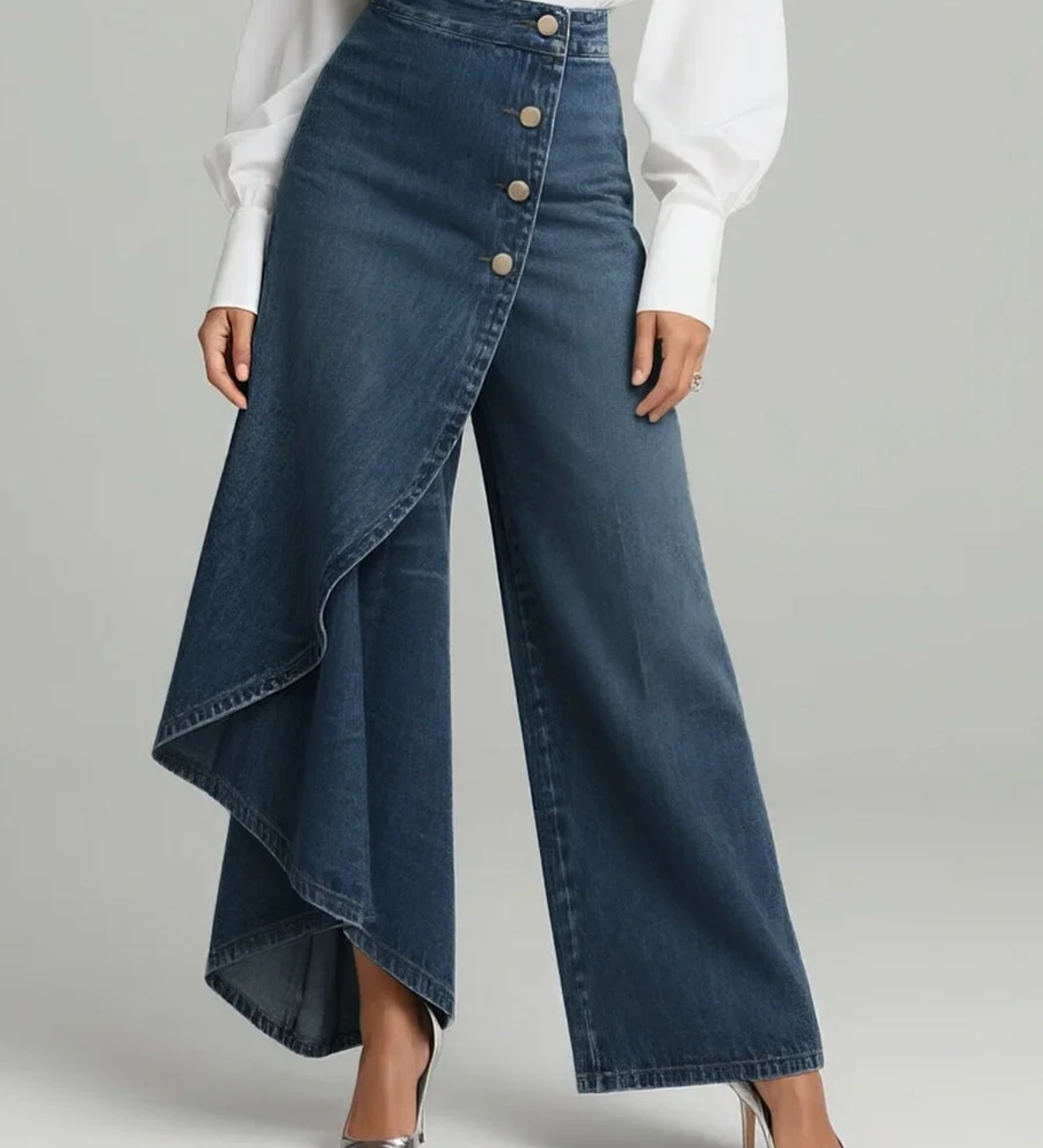 Aurora - Pantaloni avvolgenti in denim