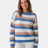 Camille | Maglione Oversized con Collo Rotondo e Righe
