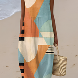 Bianca | Iris Abito Midi Geometrico