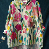 Beatriz | Maglietta Casual in Stile Vintage con Motivo Floreale per Donne