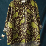 Remedios | Maglietta Casual in Stile Vintage con Motivo Floreale
