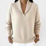 Évelyne | Maglione comodo in maglia con scollo a V