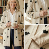 Nina™ | Cardigan lavorato a maglia con cuori