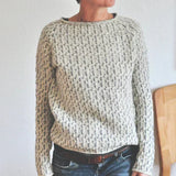 Victoria | Maglione grigio elegante con scollo a "U"