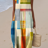Sara | Eve Abito Midi Geometrico
