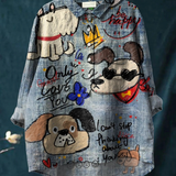Noa | Maglietta Casual con Arte di Cani Carini
