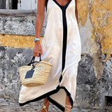 Sara | Abito Midi a Blocchi di Colore Stile Lavechic Île