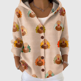 Elena | Cardigan Confortevole con Cappuccio in Maglia