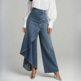 Aurora - Pantaloni avvolgenti in denim