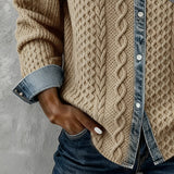 Cira | Camicia in maglia stile patchwork
