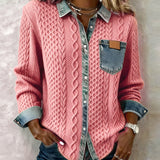 Cira | Camicia in maglia stile patchwork