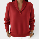 Évelyne | Maglione comodo in maglia con scollo a V