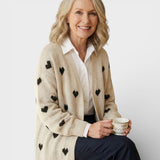 Nina™ | Cardigan lavorato a maglia con cuori