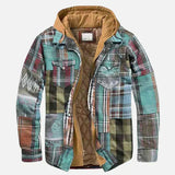 Alain – Giacca a quadri con patchwork per uomo