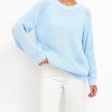 Pull donna in maglia grossa unita - Taglio confortevole e caldo
