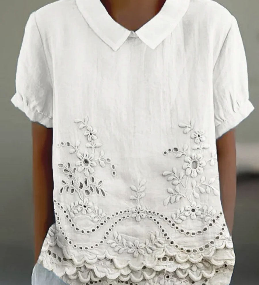 Valentina | Camicia Ricamata a Fiori