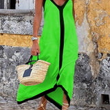 Sara | Abito Midi a Blocchi di Colore Stile Lavechic Île