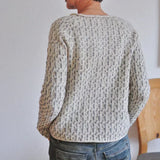 Victoria | Maglione grigio elegante con scollo a "U"