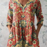 Cristina | Blusa lunga con scollo a V