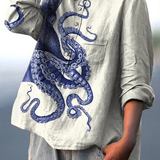 Carmen | Maglietta Casual con Arte di Tentacoli di Polpo