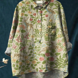 Paloma | Maglietta Casual con Stampa Floreale Vintage di Animali