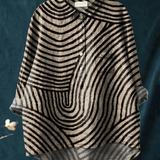Cecelia | Camicia casual con stampa circolare di linee