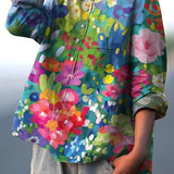 Lucía | Camicia Casual in Stile Vintage con Motivo Floreale per Donne