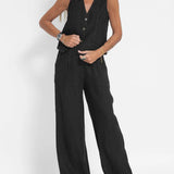 Daniela | Completo Gilet Bottonato & Pantalone Largo