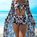 Laluna | Set Bikini 3 Pezzi con Stampa