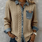 Cira | Camicia in maglia stile patchwork