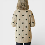 Nina™ | Cardigan lavorato a maglia con cuori