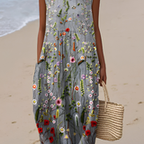 Carlotta | Cara Abito Midi Fiori di Campo