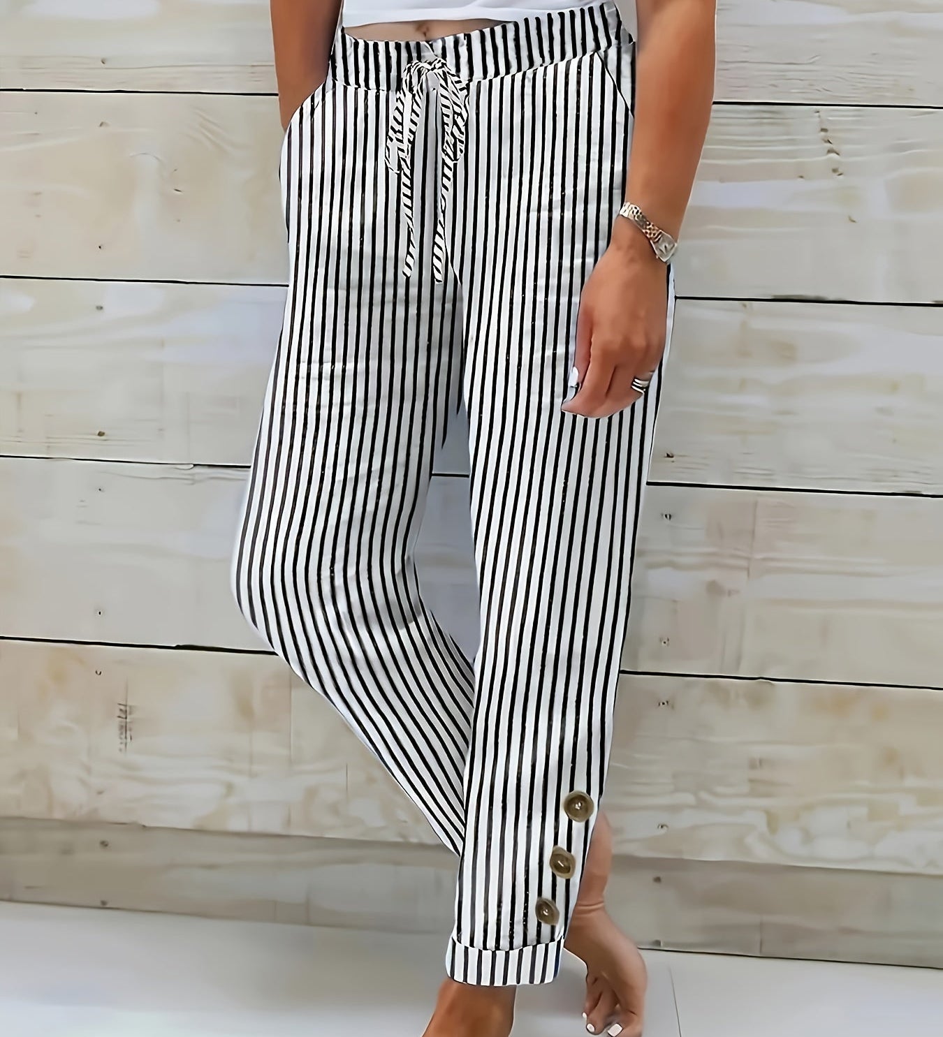 Elena | Pantaloni a Righe Casual