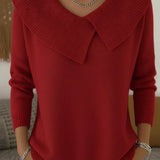 Serelinne | Maglione a coste con colletto ampio