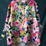 Mónica | Camicia Casual da Donna con Stampa Floreale Colorata di Primavera