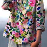 Mónica | Camicia Casual da Donna con Stampa Floreale Colorata di Primavera