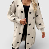 Nina™ | Cardigan lavorato a maglia con cuori