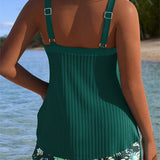 Serena | Tankini a Righe con Pantaloncino da Spiaggia in Due Pezzi