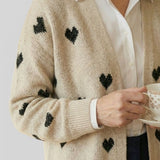 Nina™ | Cardigan lavorato a maglia con cuori